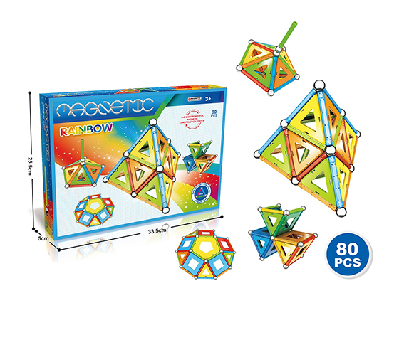 80PCS 3D MAGNETIC BUILDING BLOCKS