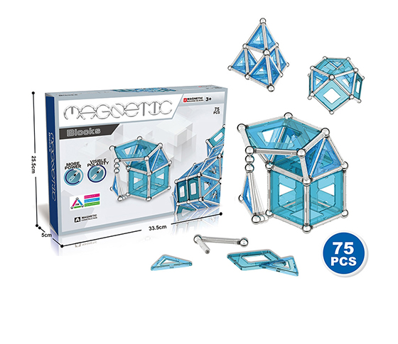 75PCS 3D MAGNETIC BUILDING BLOCKS