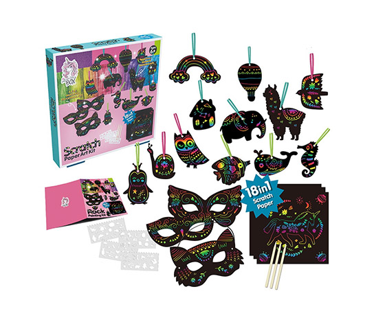 DIY SCRATCH ART KIT (18 IN 1 SETS)