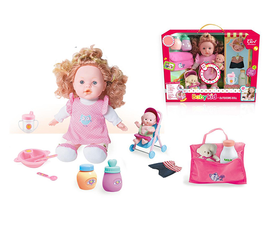 16 INCH DOLL WITH TROLLEY WITH IC 3*AG13 INCLUDED