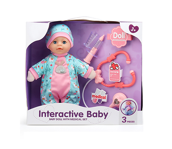 35CM DOLL SETS+DOCTOR SET WITH LIGHT AND SOUND